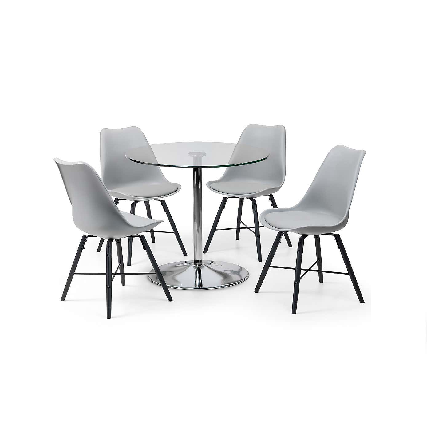 Kudos Round Glass Pedestal Dining Table