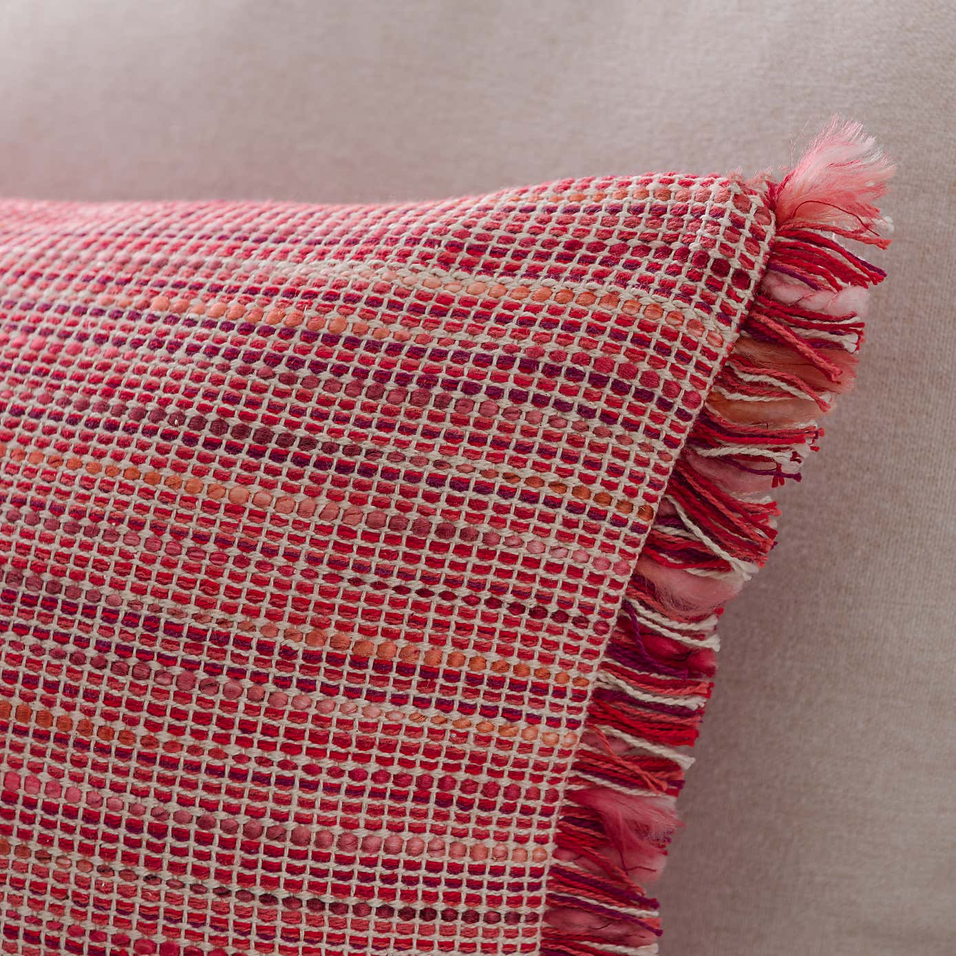 Ava Flat Weave Cotton Rectangle Cushion