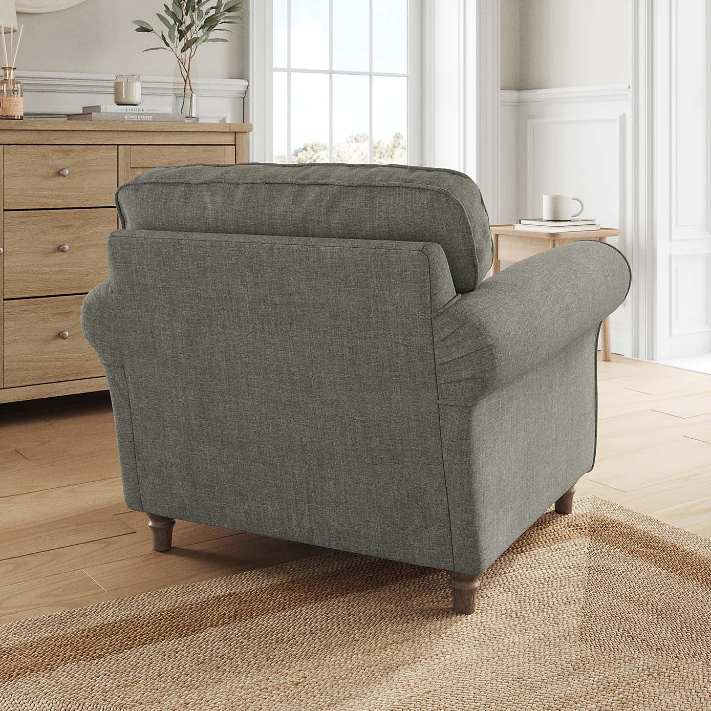 Flori Armchair, Tonal Plush Chenille