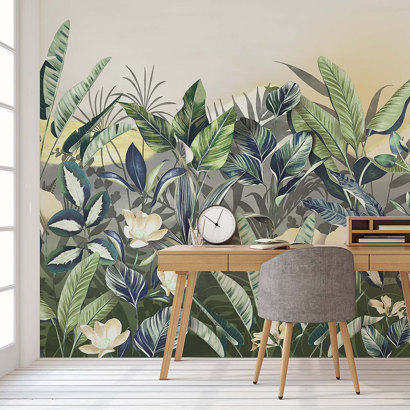 Vintage Tropical Multicoloured Mural
