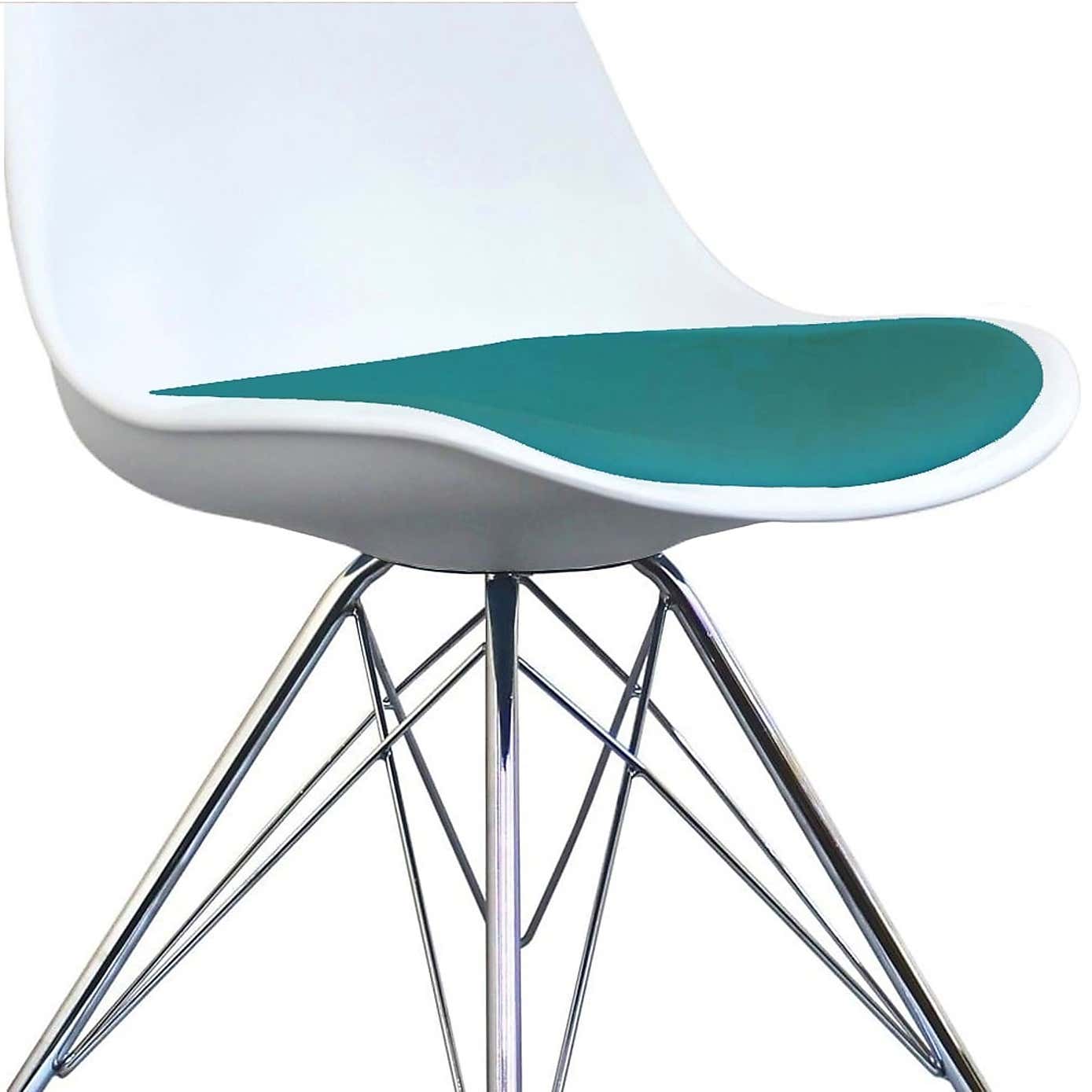 Fusion Living Soho White Plastic Dining Chair