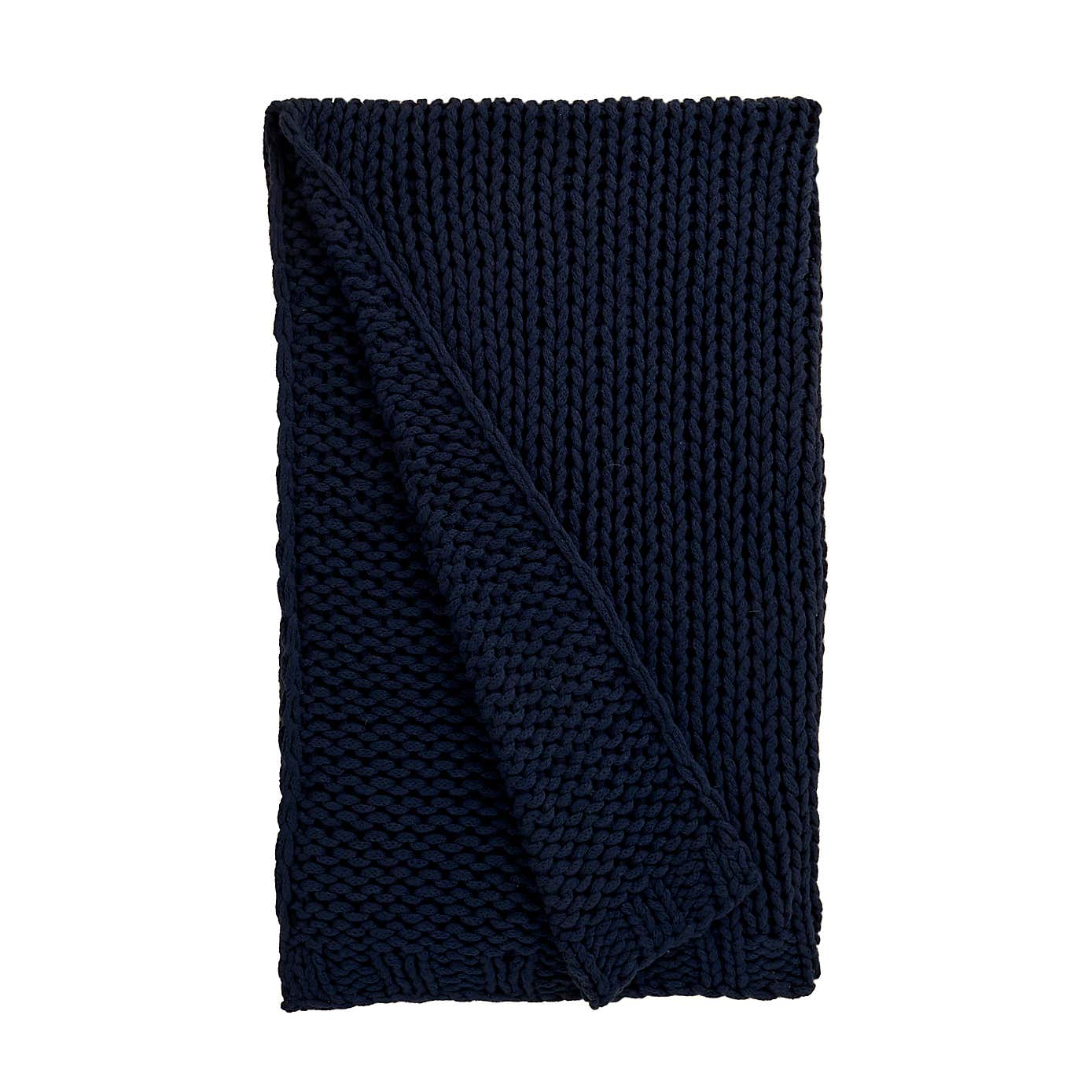 Chunky Knit Recycled Throw 130cm x 170cm