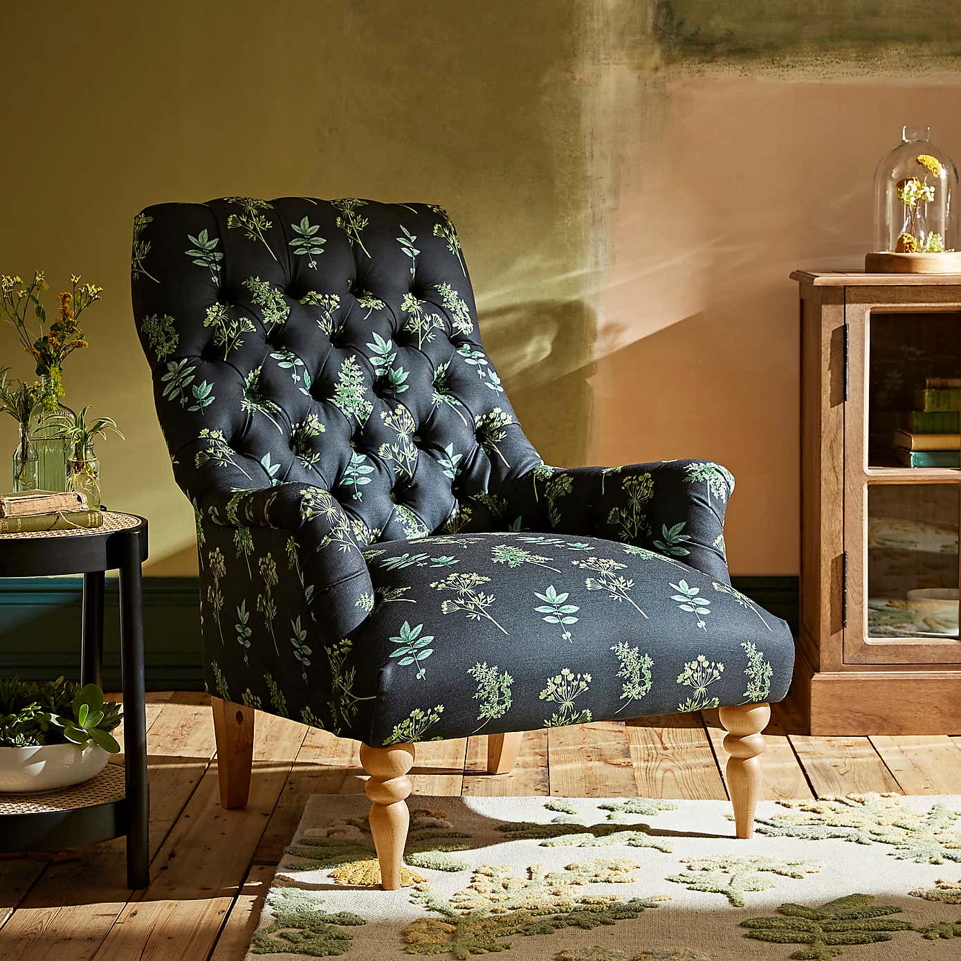 Bibury Marsh Botanical Print Armchair