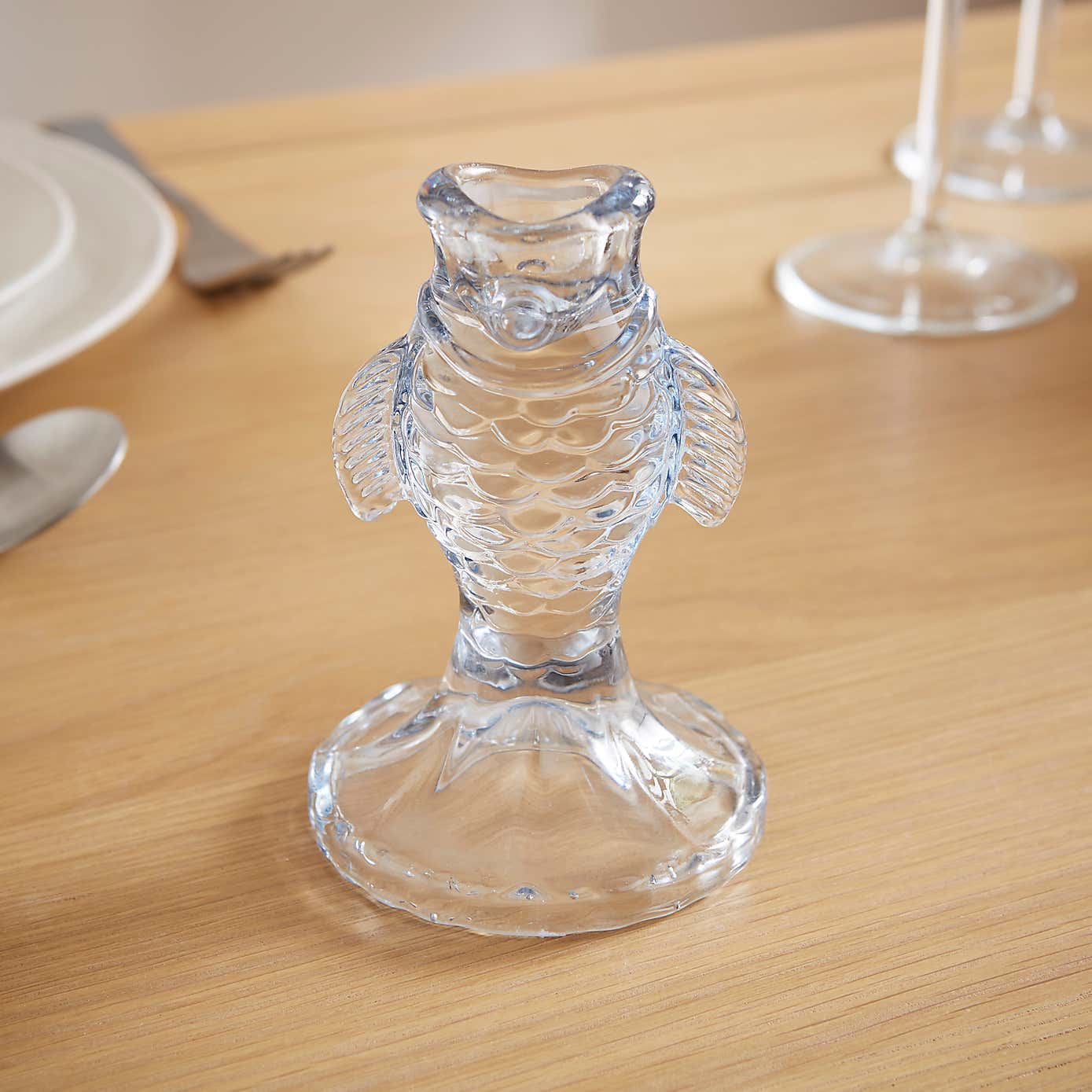 Oceanscape Fish Glass Candle Holder