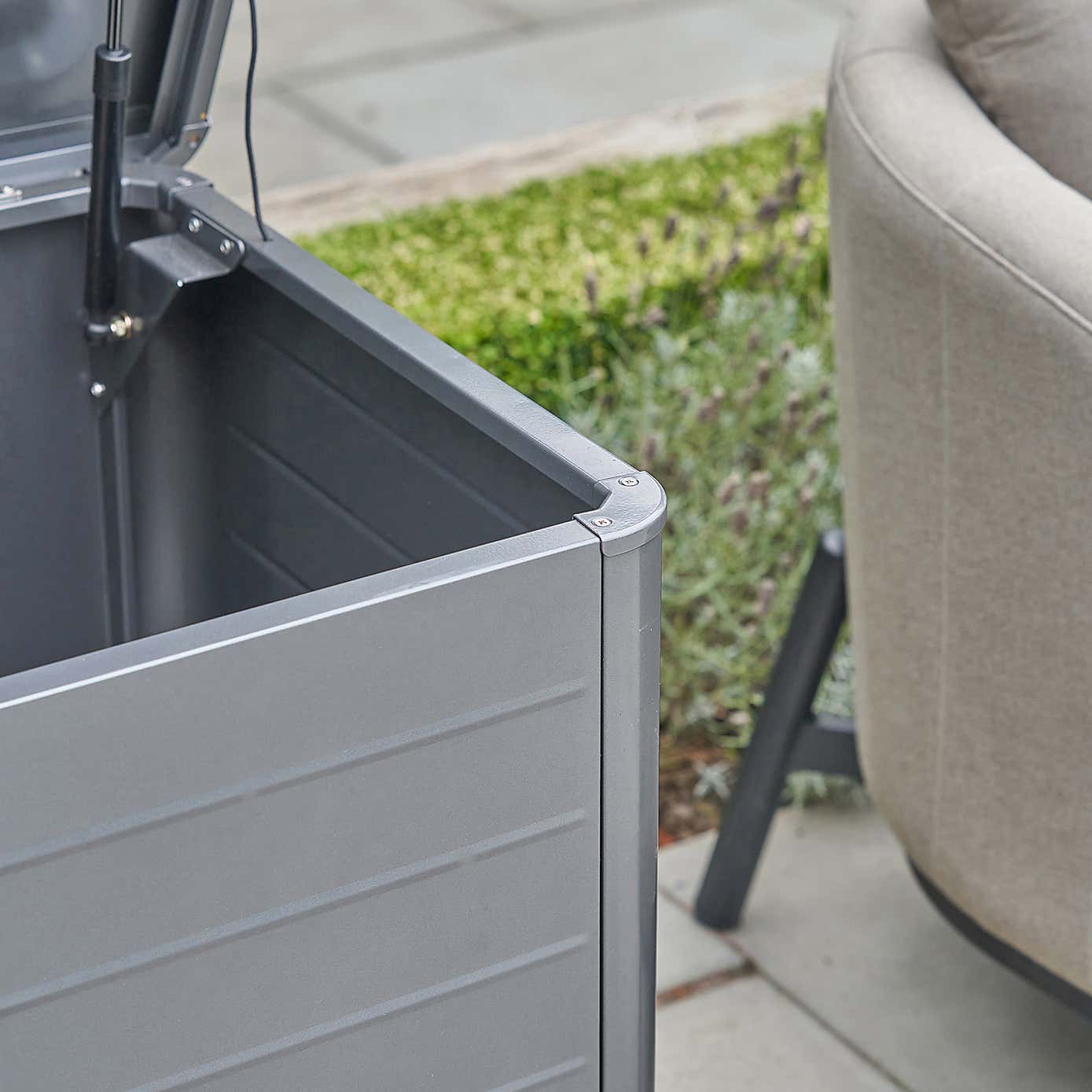 Pacific Lifestyle Rhode Island Small Galvanised Steel Cushion Box