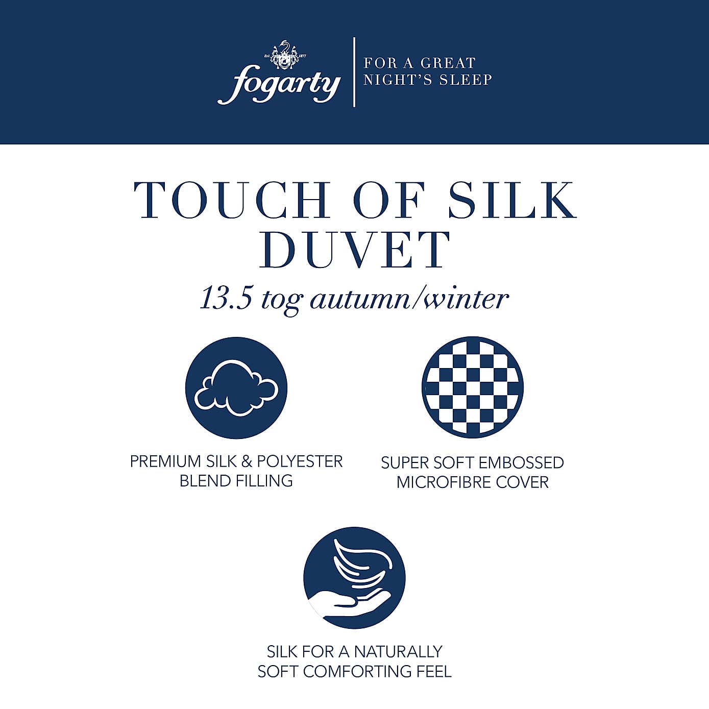 Fogarty Touch of Silk 13.5 Tog Winter Duvet