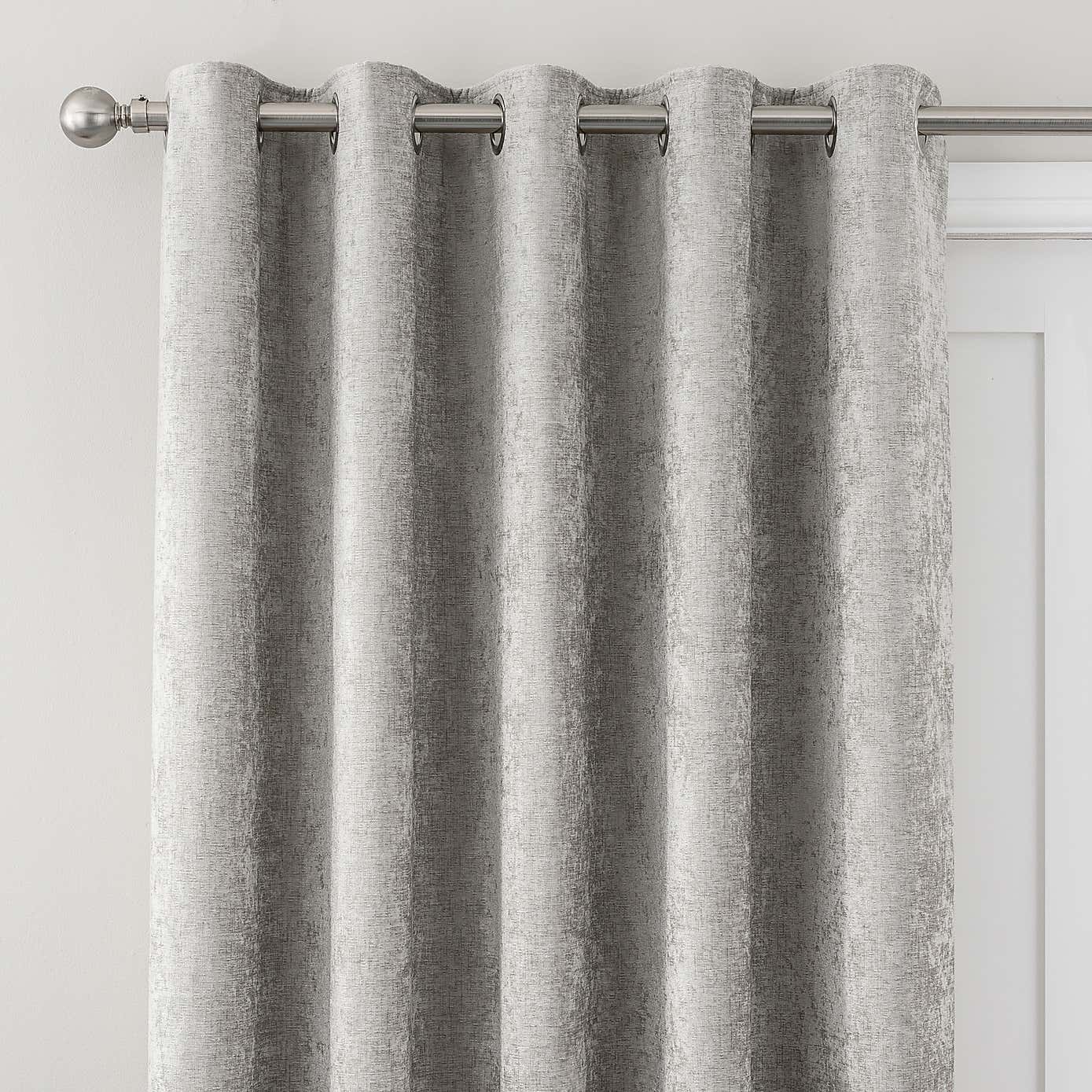 Chenille Thermal Eyelet Door Curtains