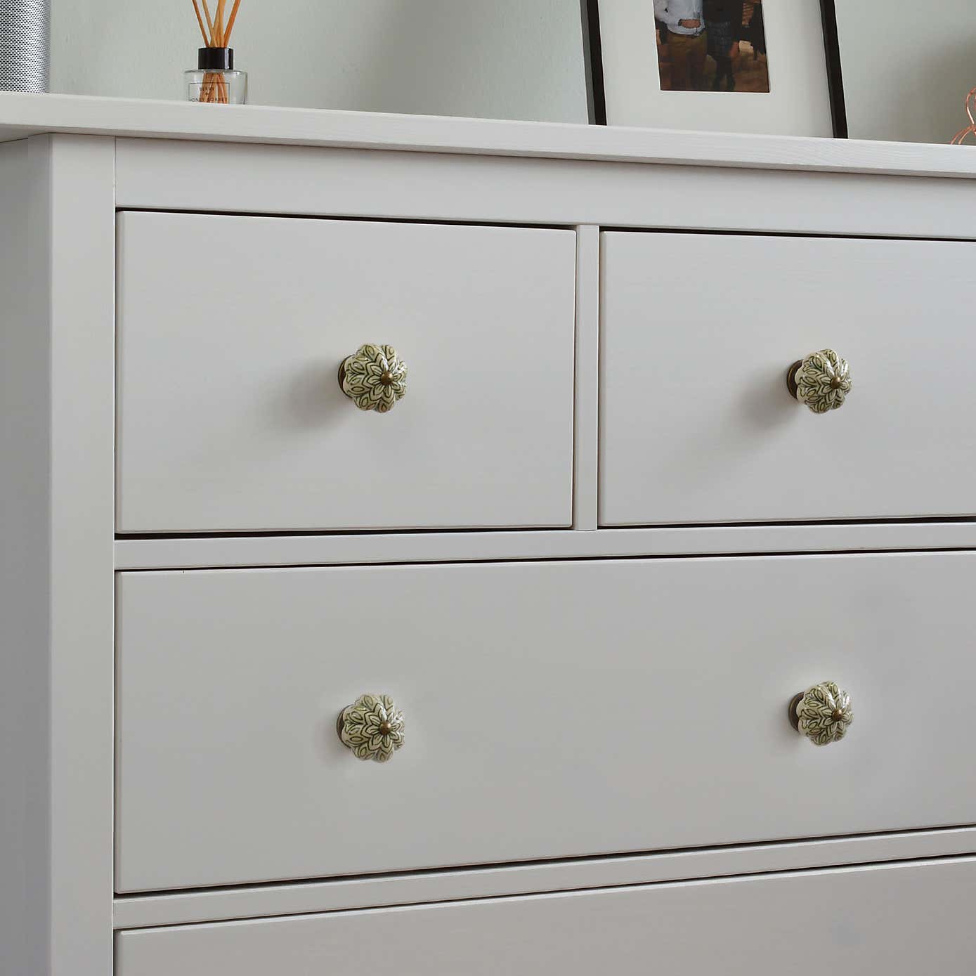 Pack of 6 Nicola Spring Floral Drawer Knobs