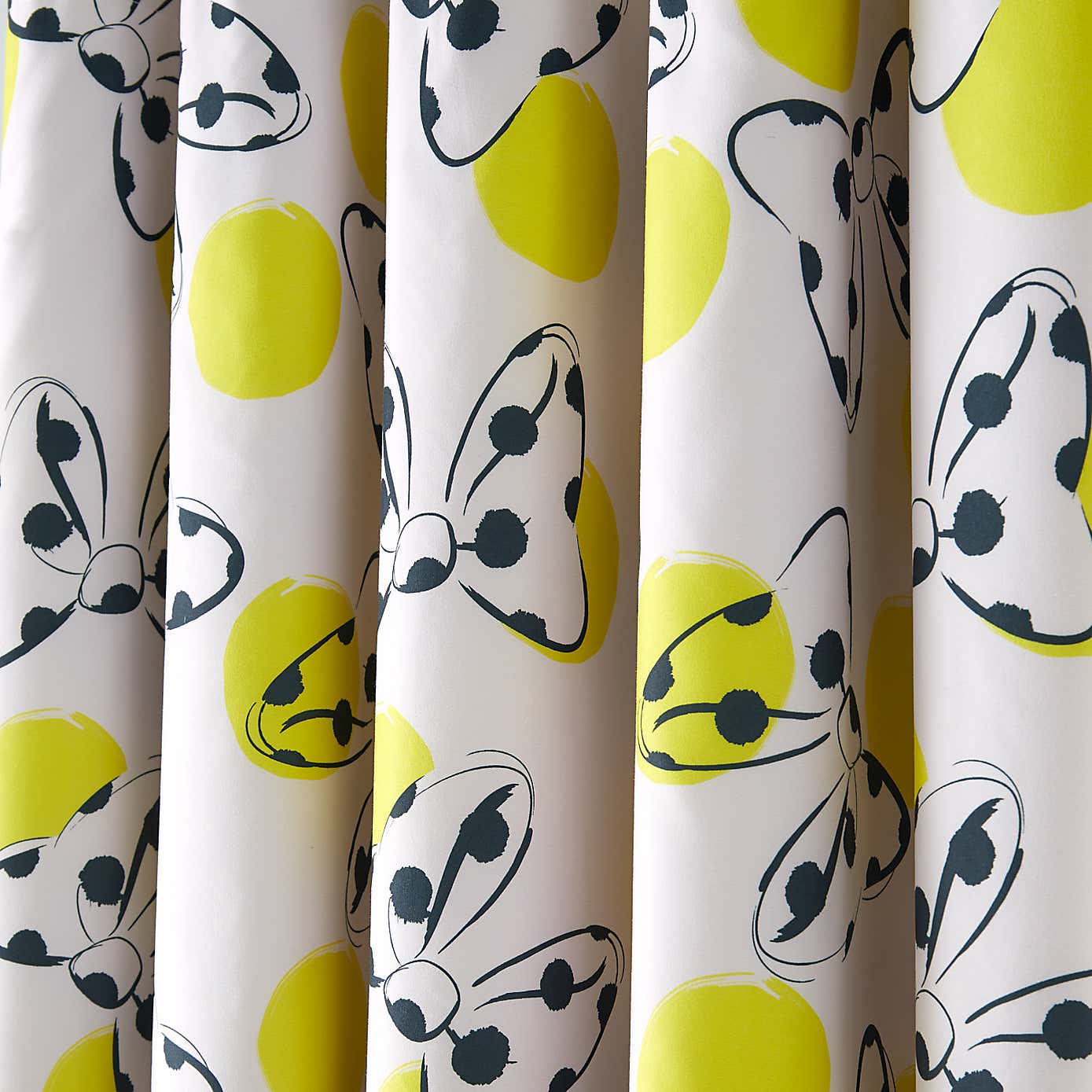Minnie Yellow Eyelet Curtains