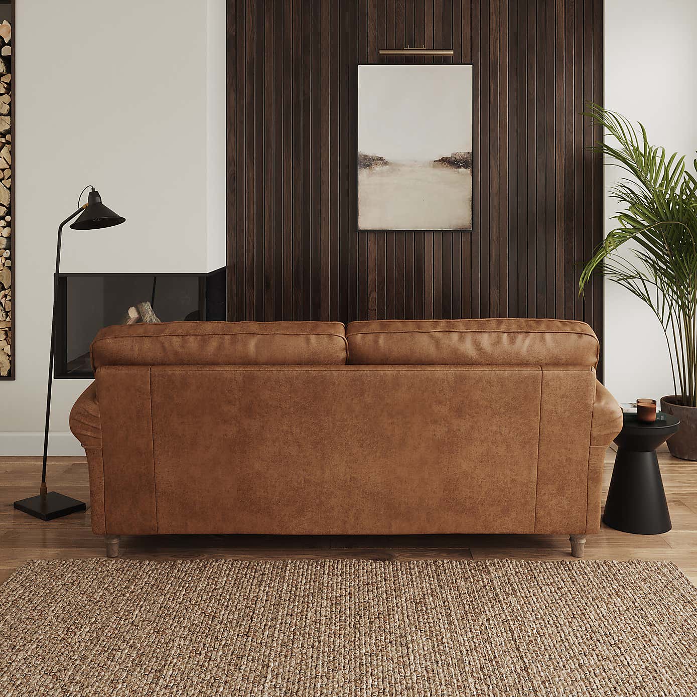 Flori Arizona 3 Seater Sofa, Faux Leather