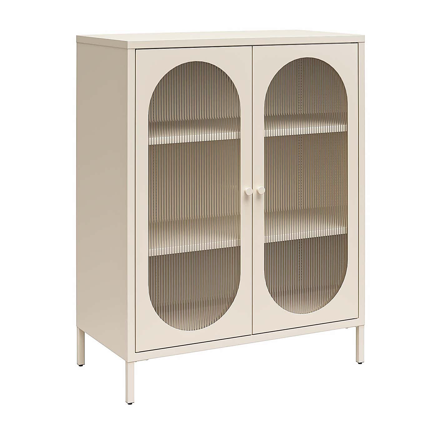 Luna Small Fluted Sideboard, Glass