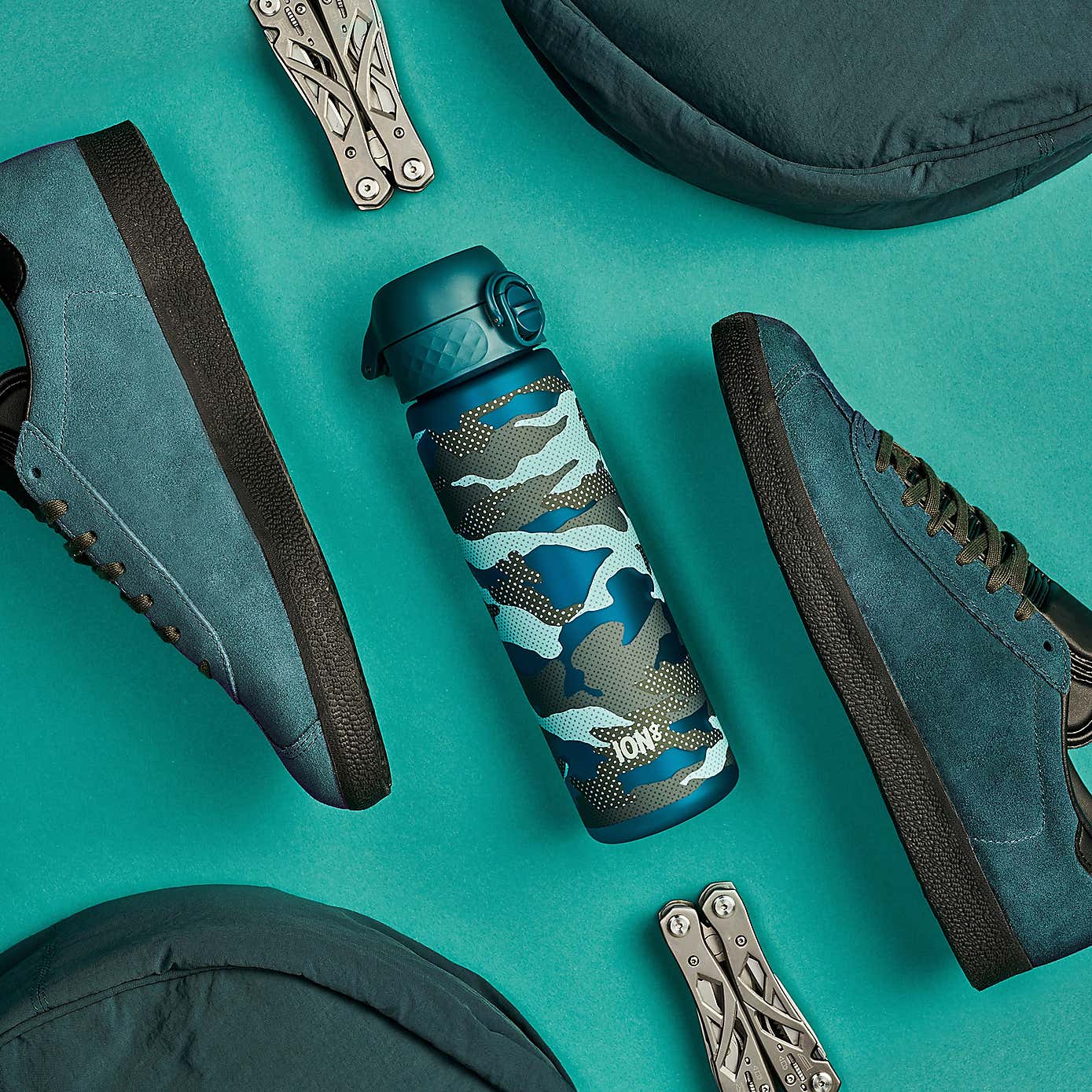 Ion8 Camouflage Leak Proof Slim Water Bottle, 500ml