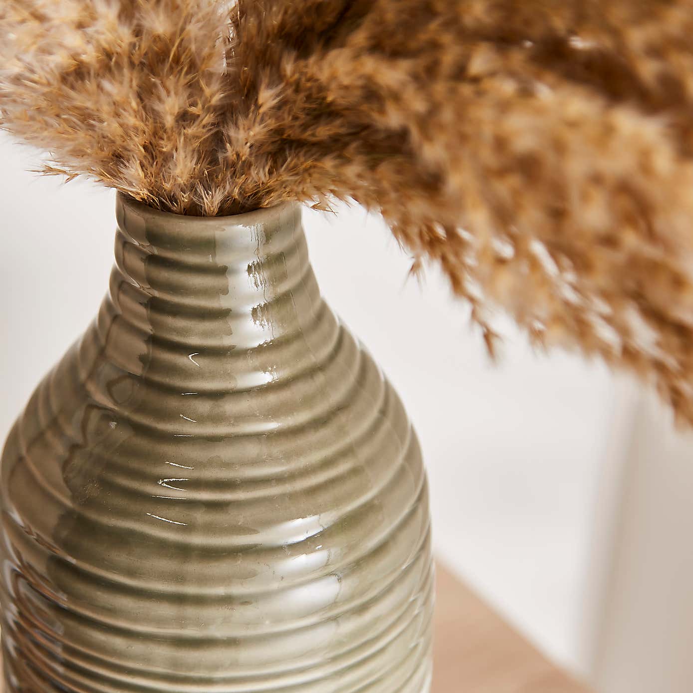 Reactive Glaze Striped Vase