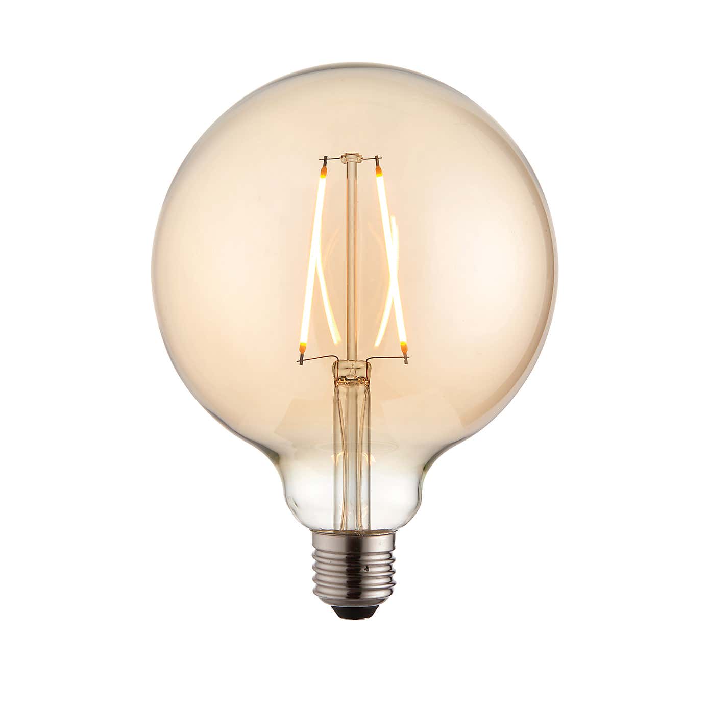 Endon 2 Watt ES LED Amber Filament XL Globe Bulb