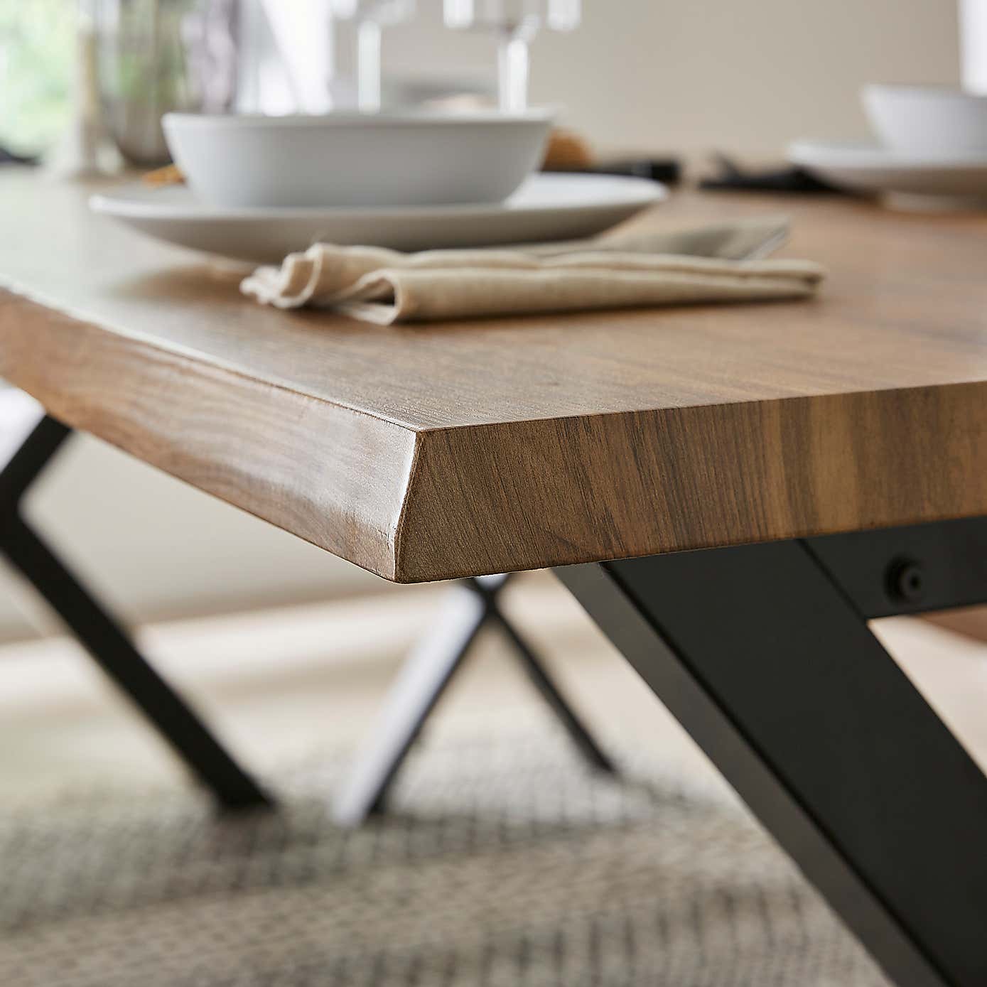 Ezra Large Dining Bench Set, 220cm