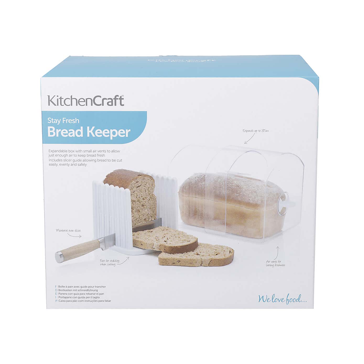 KitchenCraft Expandable Plastic Bread Bin