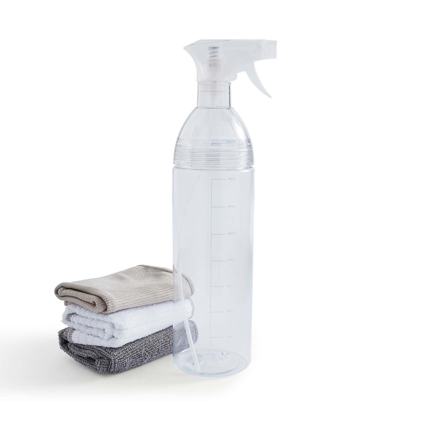 Spray Bottle and Cloth Set
