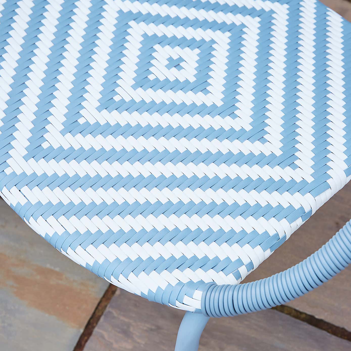 Riviera Garden Chair, Blue and White