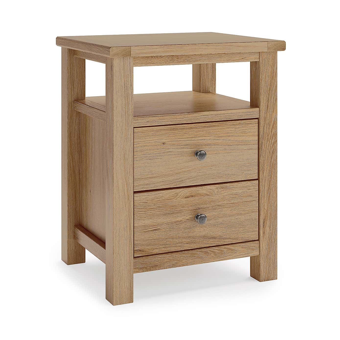 Olney 2 Drawer Bedside Stone