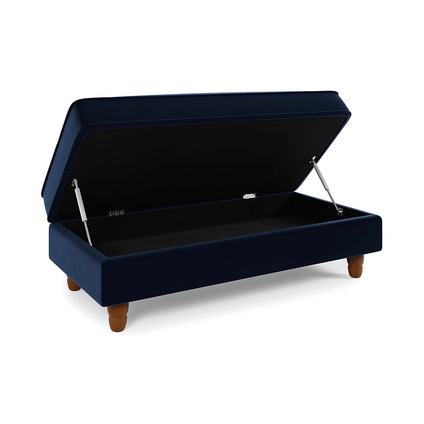 Beatrice Matte Velvet Long Footstool with Storage