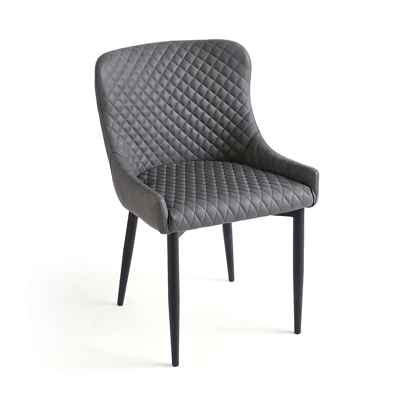 Set of 2 Montreal Dining Chairs, Faux Leather