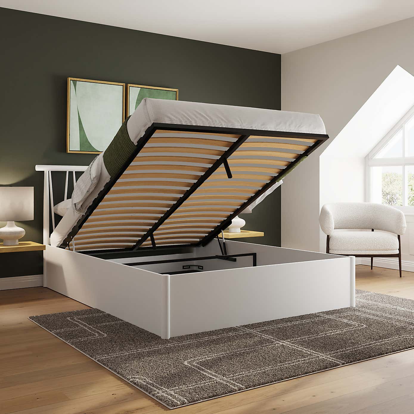 Fusum Spindle Ottoman Bed