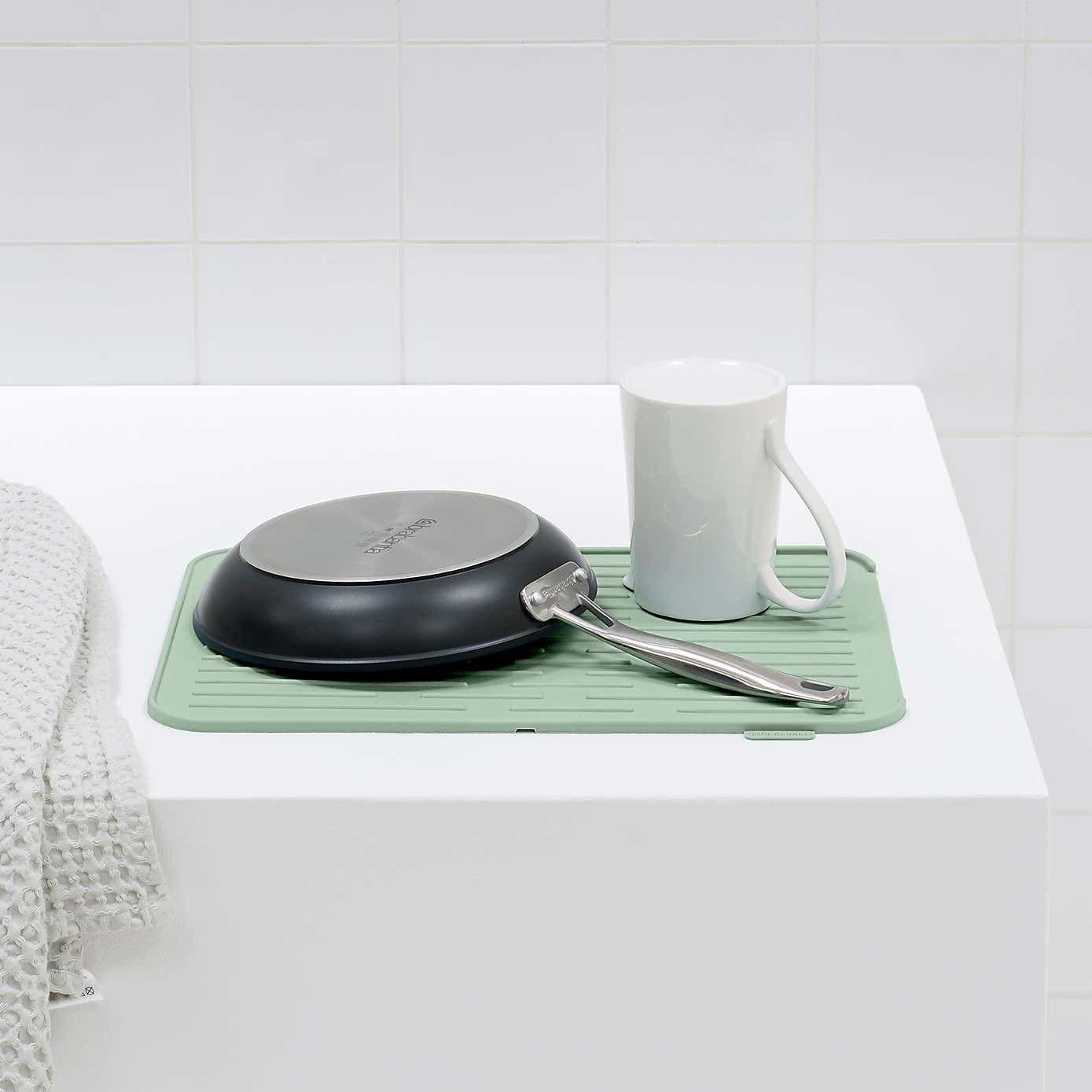 Brabantia SinkSide Silicone Dish Drying Mat Jade Green