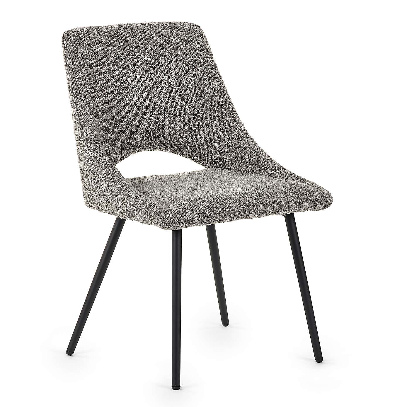 Iris Set Of 2 Dining Chairs, Boucle