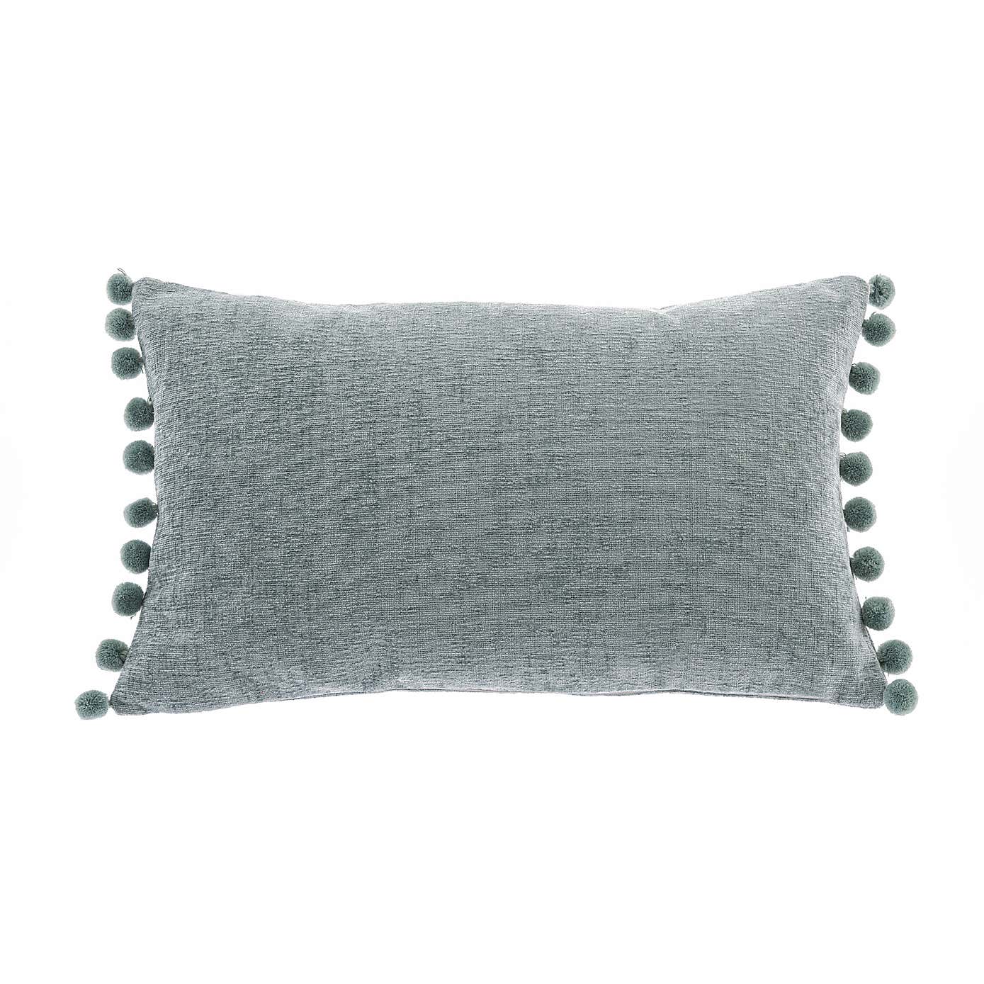 Chenille PomPom Boudoir Cushion