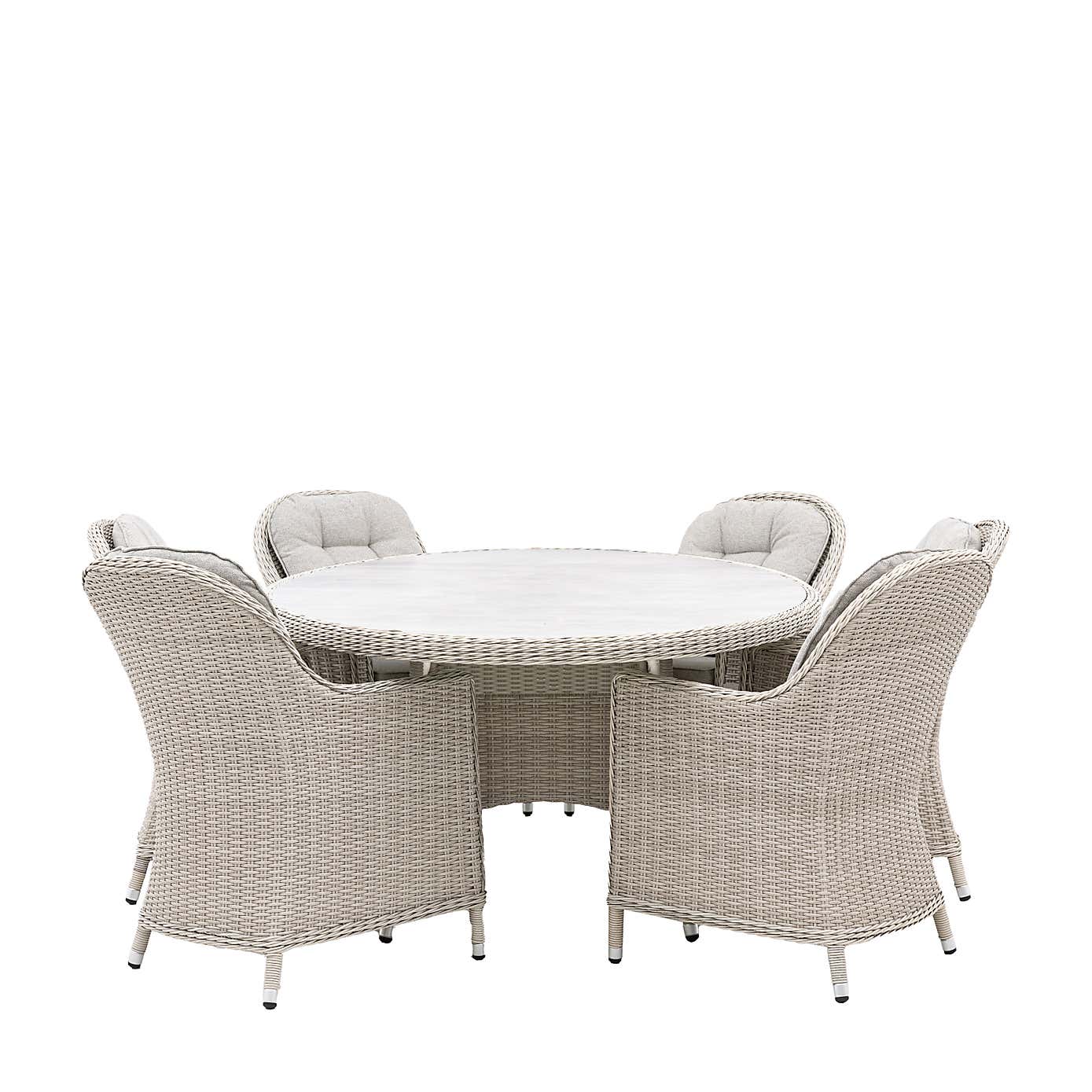 Cedar & Sage Nola 6 Seater Oval Outdoor Dining Set