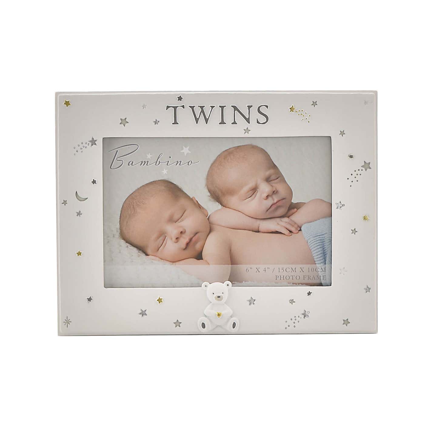Bambino Resin Twins Photo Frame