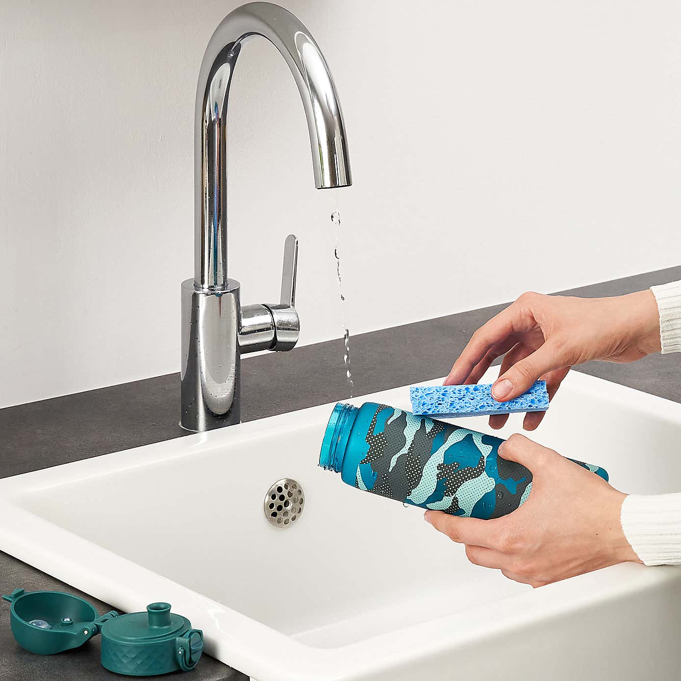 Ion8 Camouflage Leak Proof Slim Water Bottle, 500ml