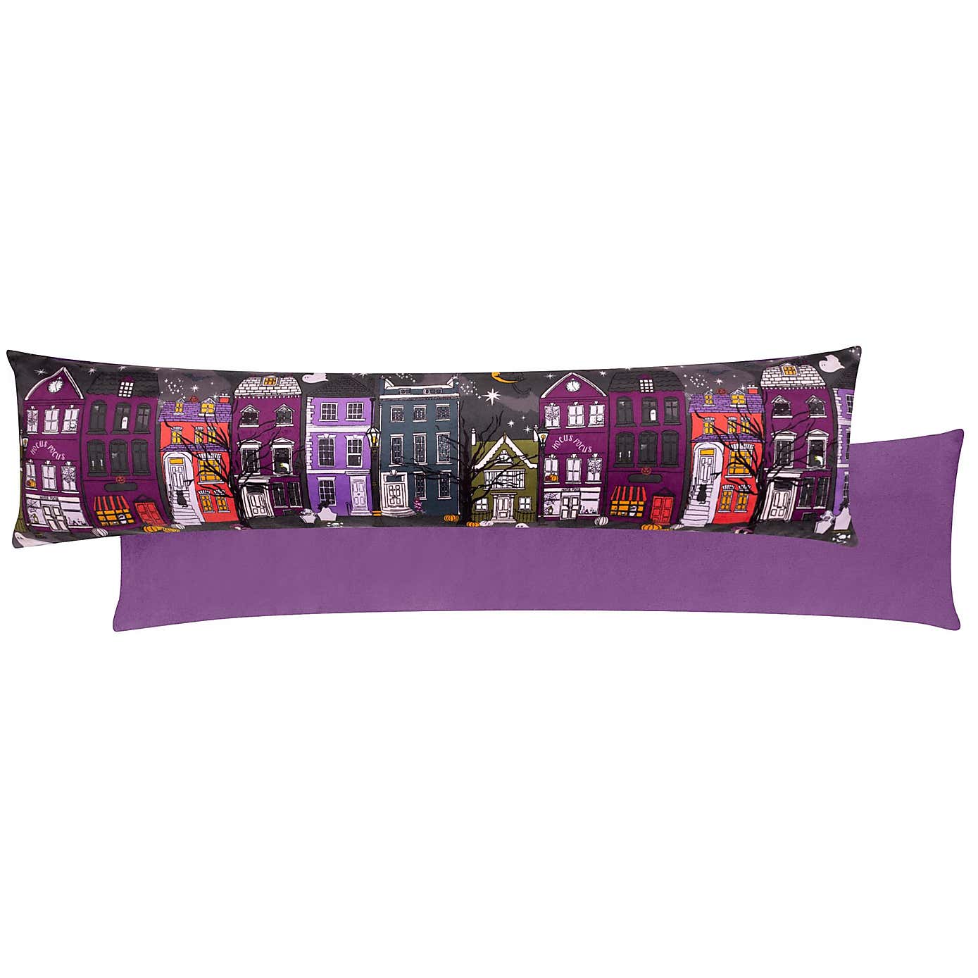 Creepy Town Black & Purple Draught Excluder