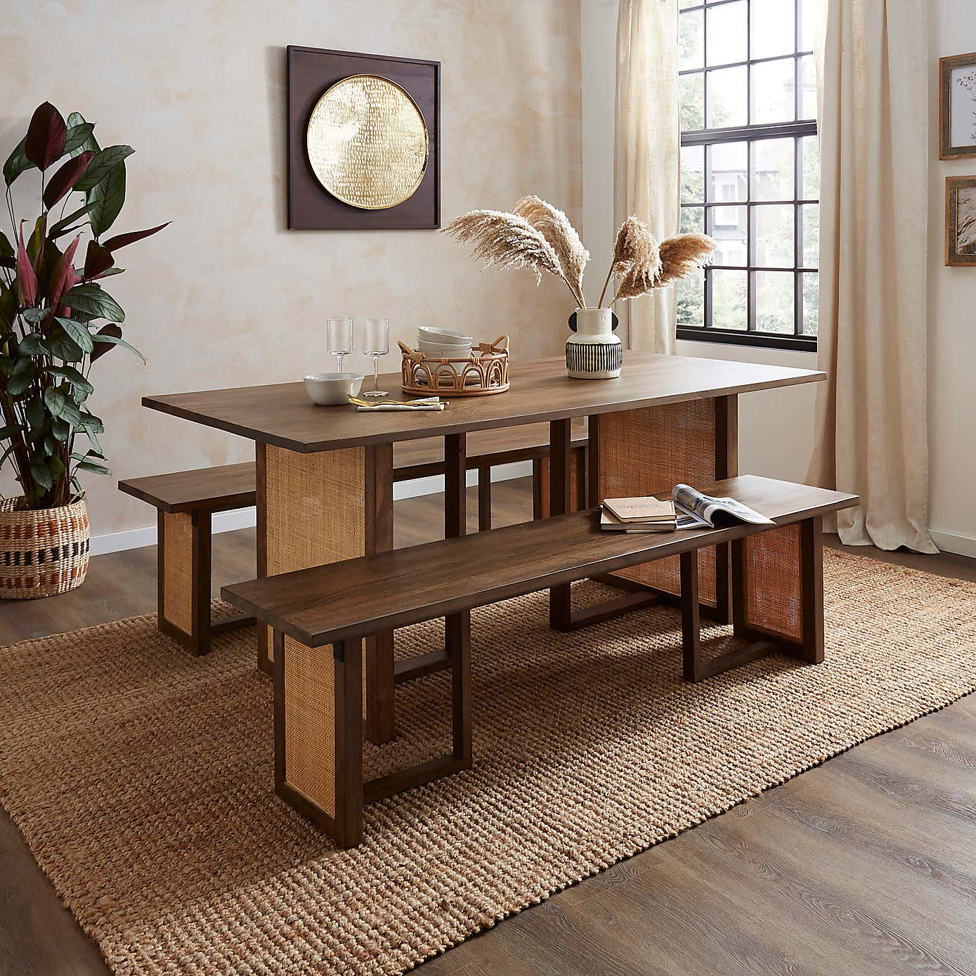 Mila Dining Bench, Mango Wood