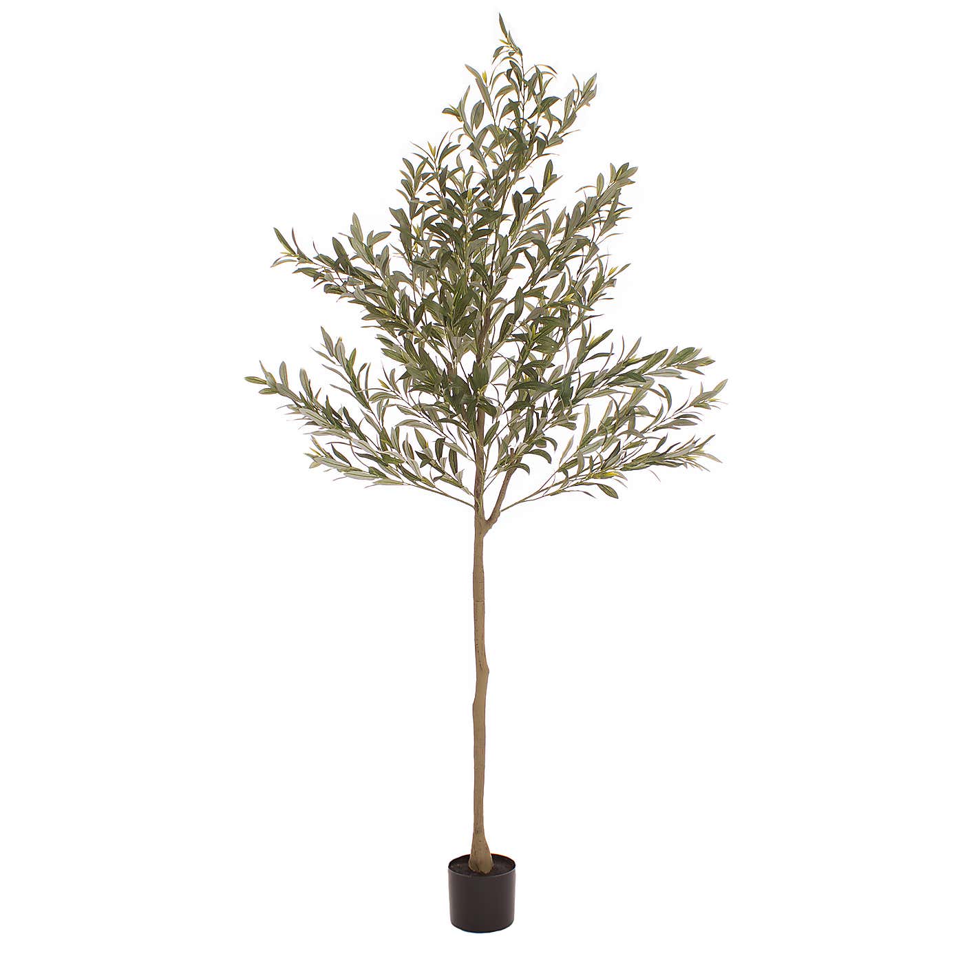 Artificial Olive Tree in Black Plastic Plant Pot
