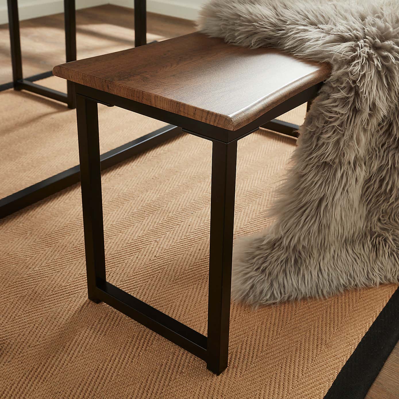 Ronan Wave Edge Dining Table and Bench Set