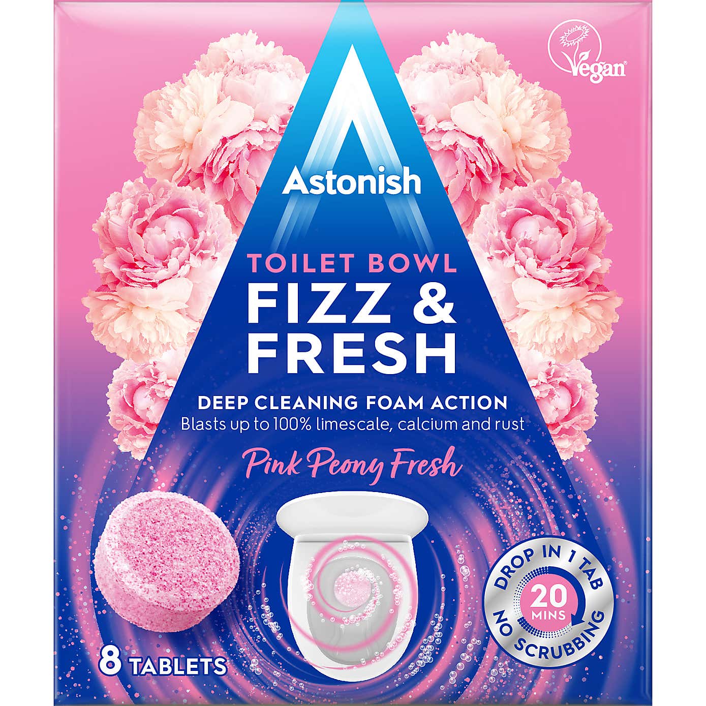 Astonish Pink Peony Toilet Fizz Fresh