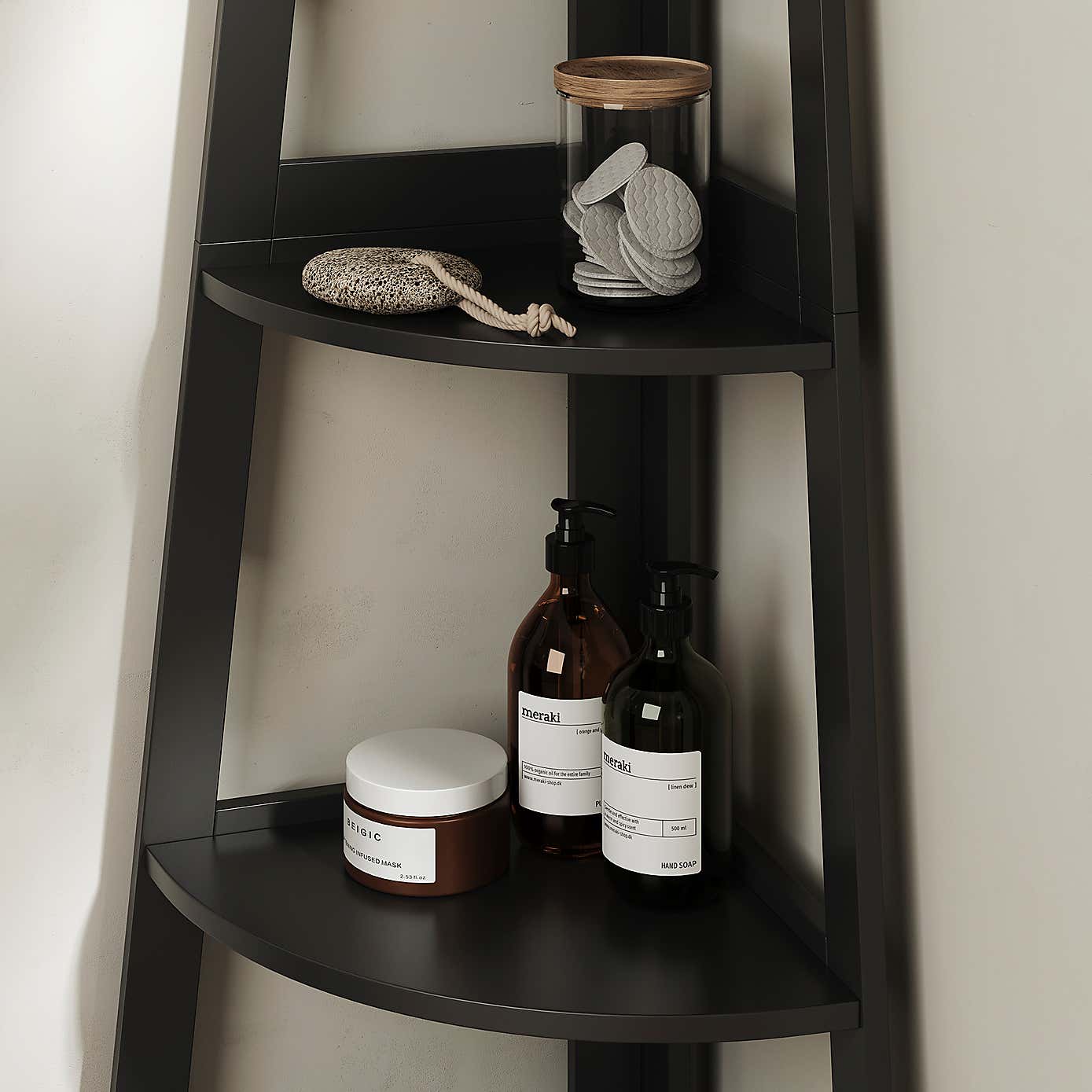 Nautical Corner Ladder Shelving Unit