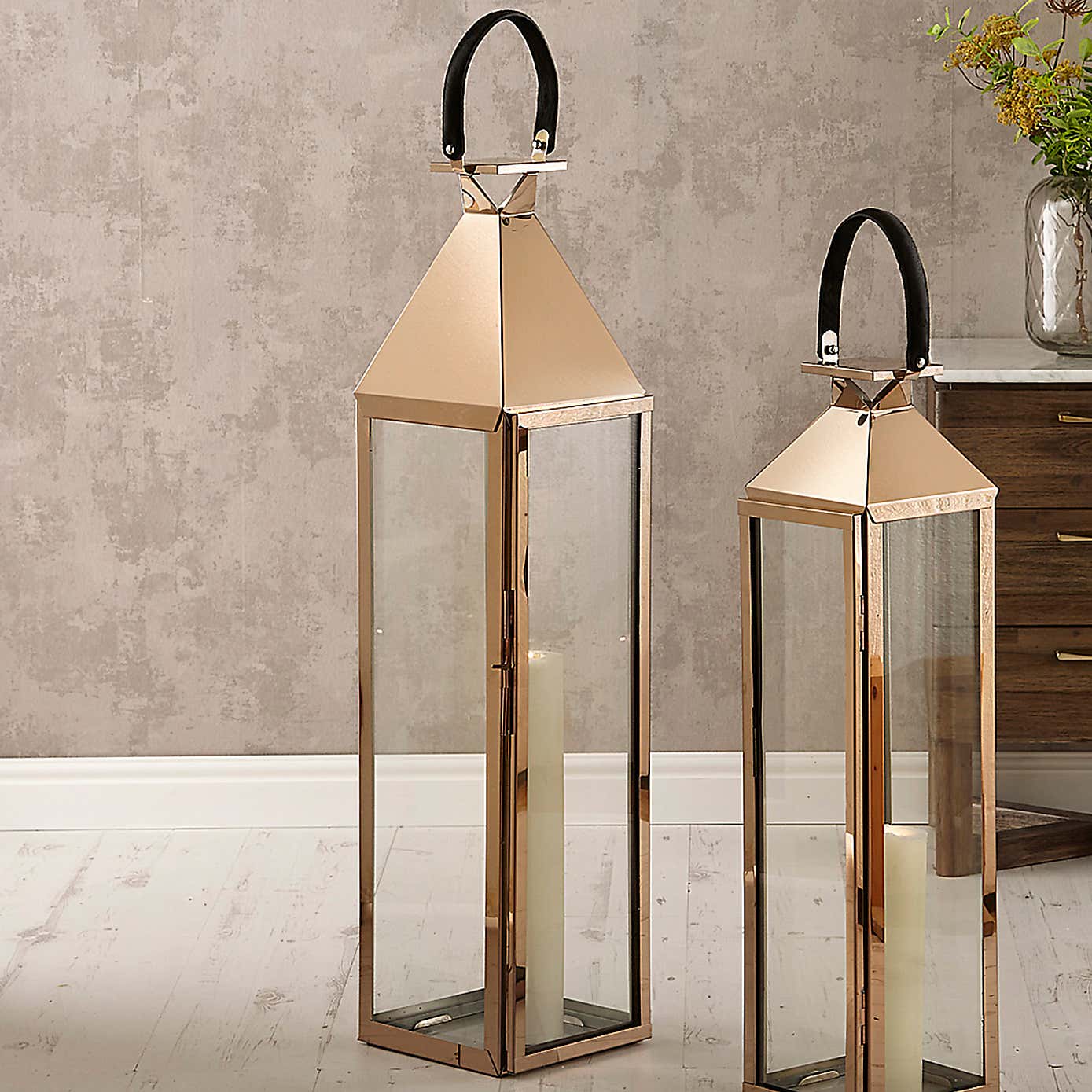 Pacific Lifestyle Stainless Steel Lantern 99cm Copper