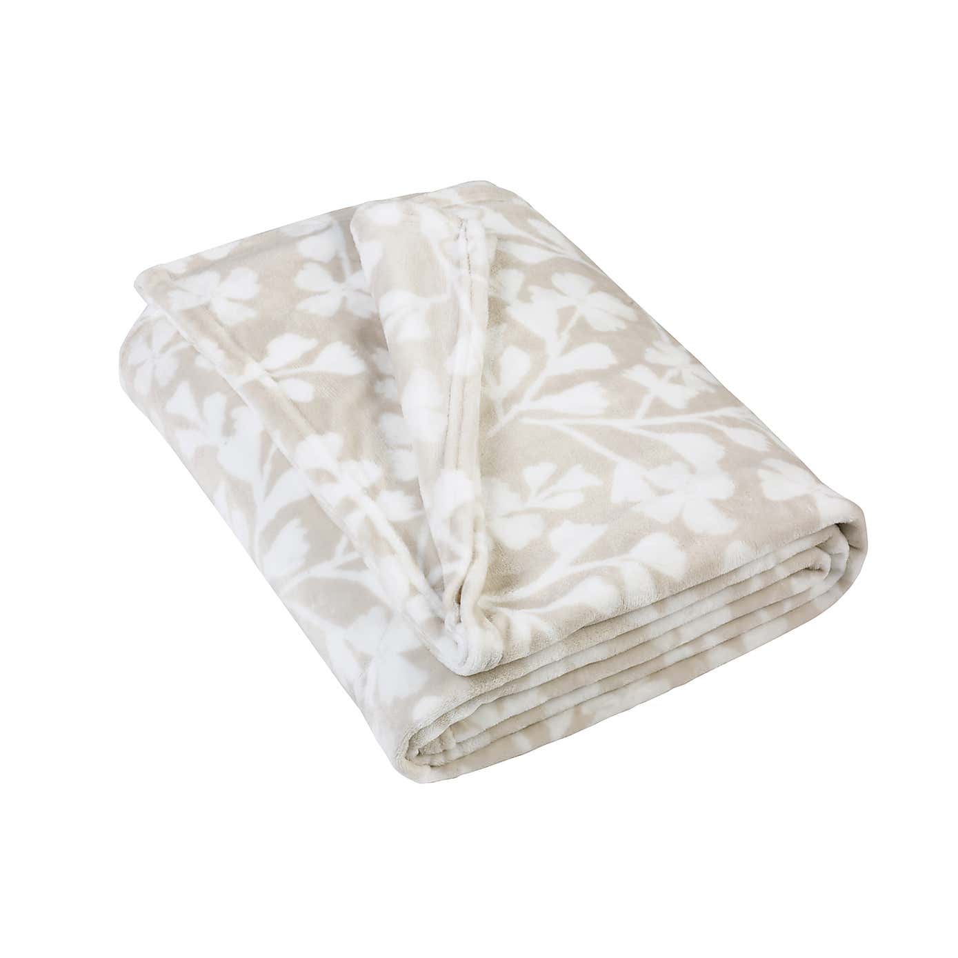 Catherine Lansfield Brooke Floral Fleece Throw 200cm x 240cm