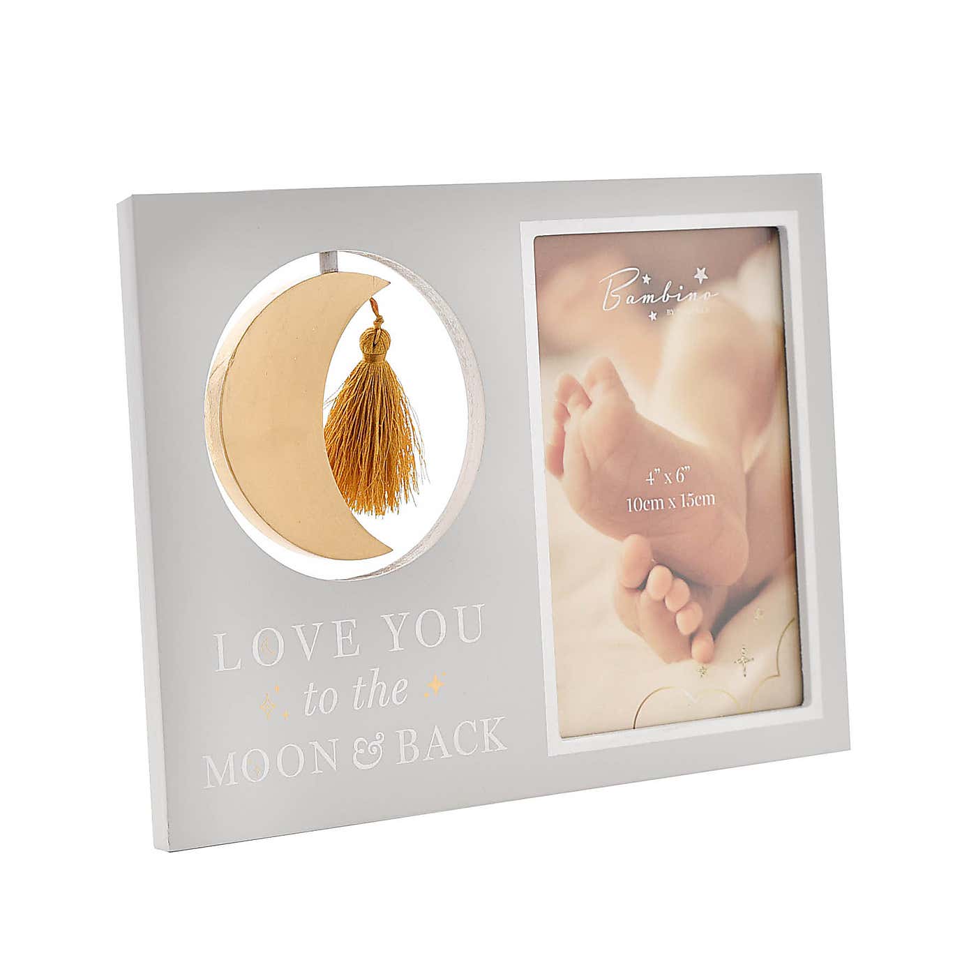 Bambino Love You to the Moon Grey Photo Frame