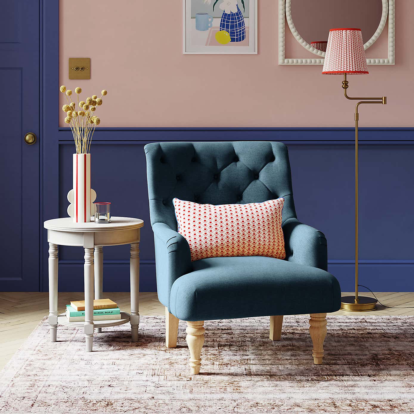 Arianna Button Back Accent Chair