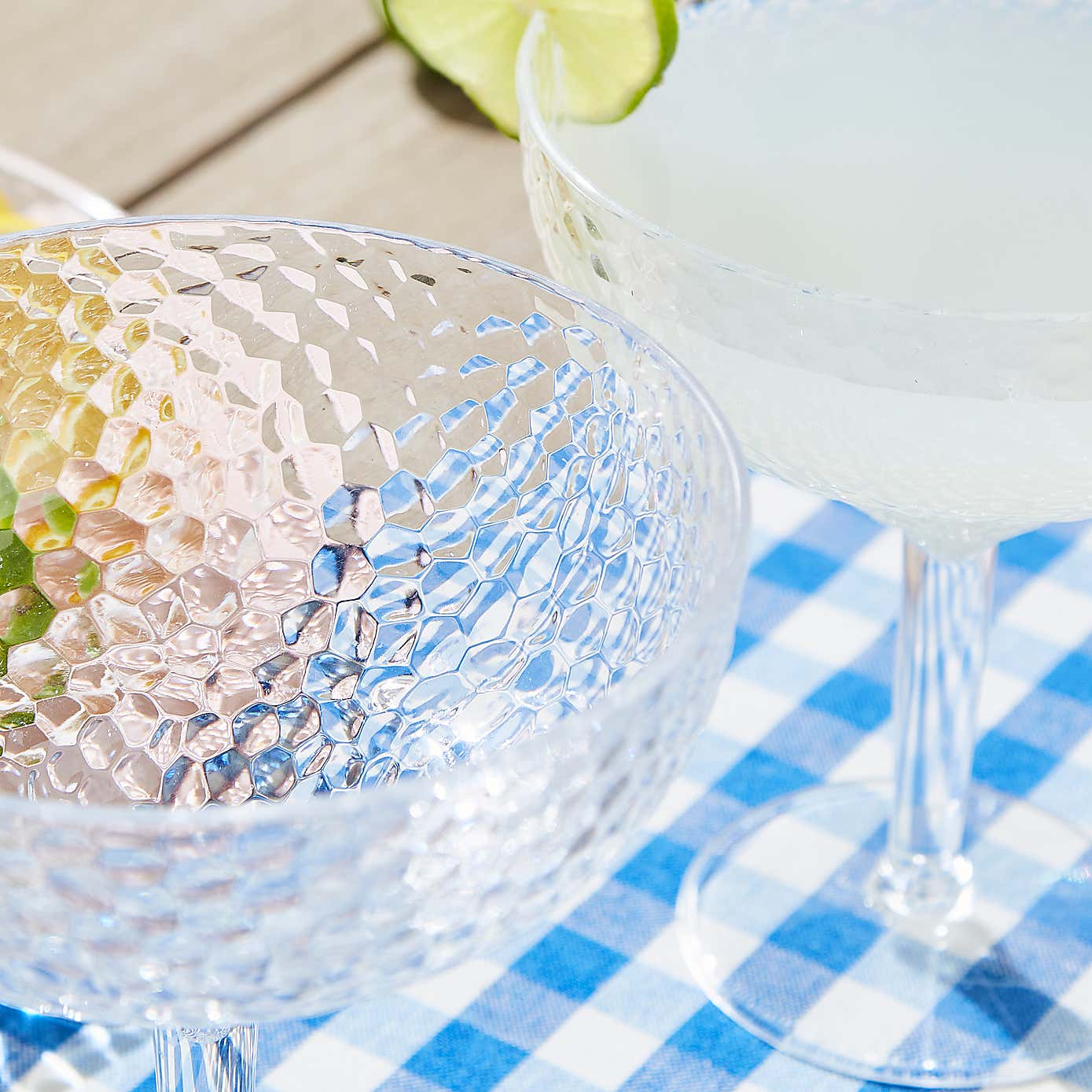 Ripple Acrylic Margarita Glass