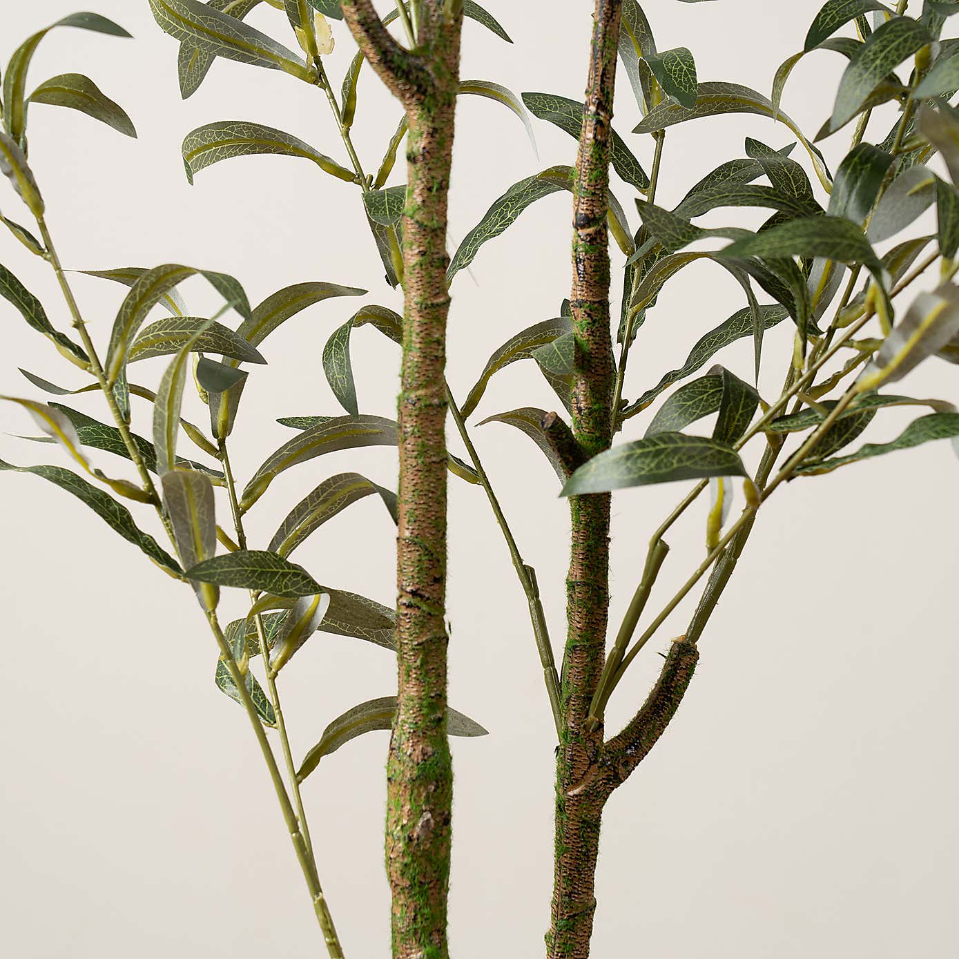 Artificial Slim Silhouette Olive Tree in Black Plant Pot