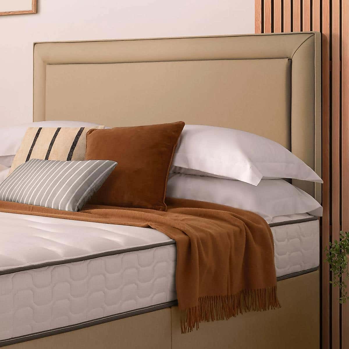 Silentnight 2 Drawer Divan Bed With Fabric Malvern Headboard