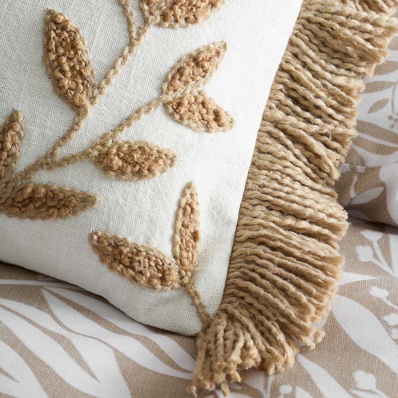 Catherine Lansfield Tufted Sorrel Leaf Cushion