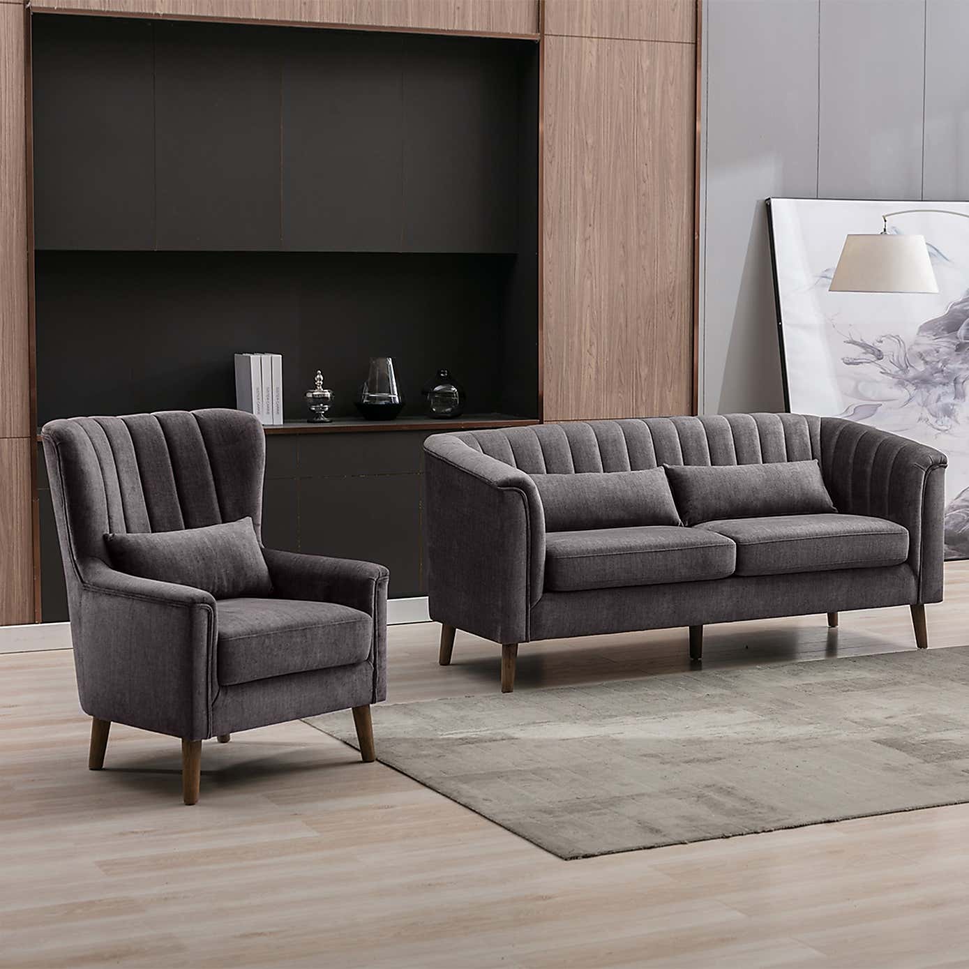 Image Furnishings Charlotte Velvet Wingback Occasional Armchair