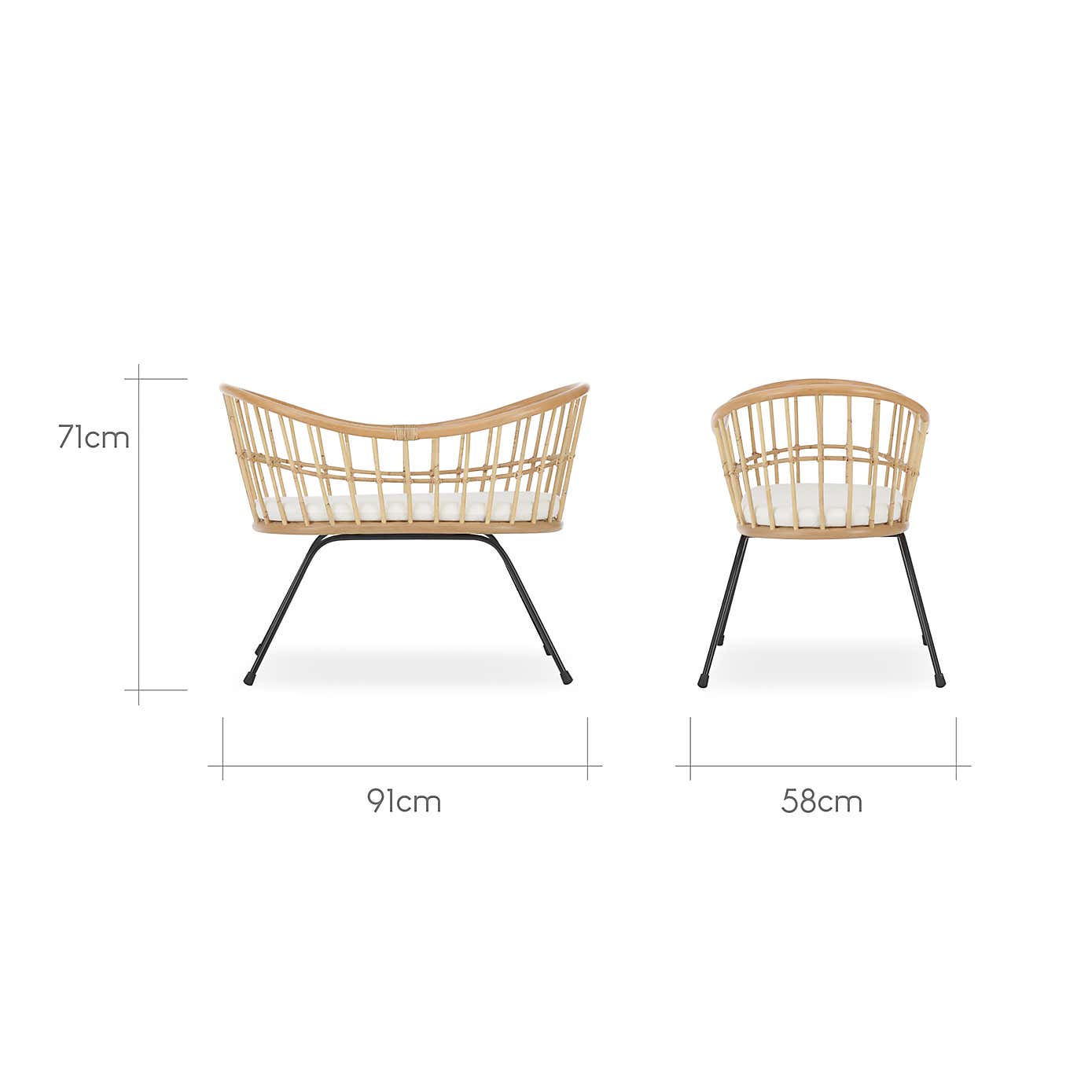 CuddleCo Aria Wave Rattan Crib