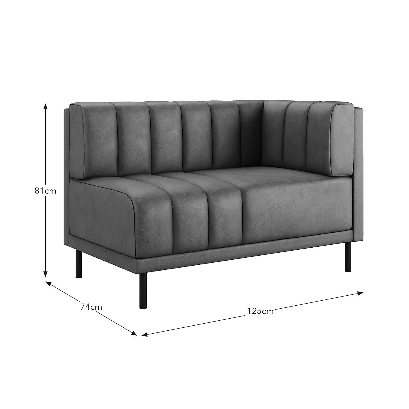 Amali Corner Dining Bench, Faux Leather