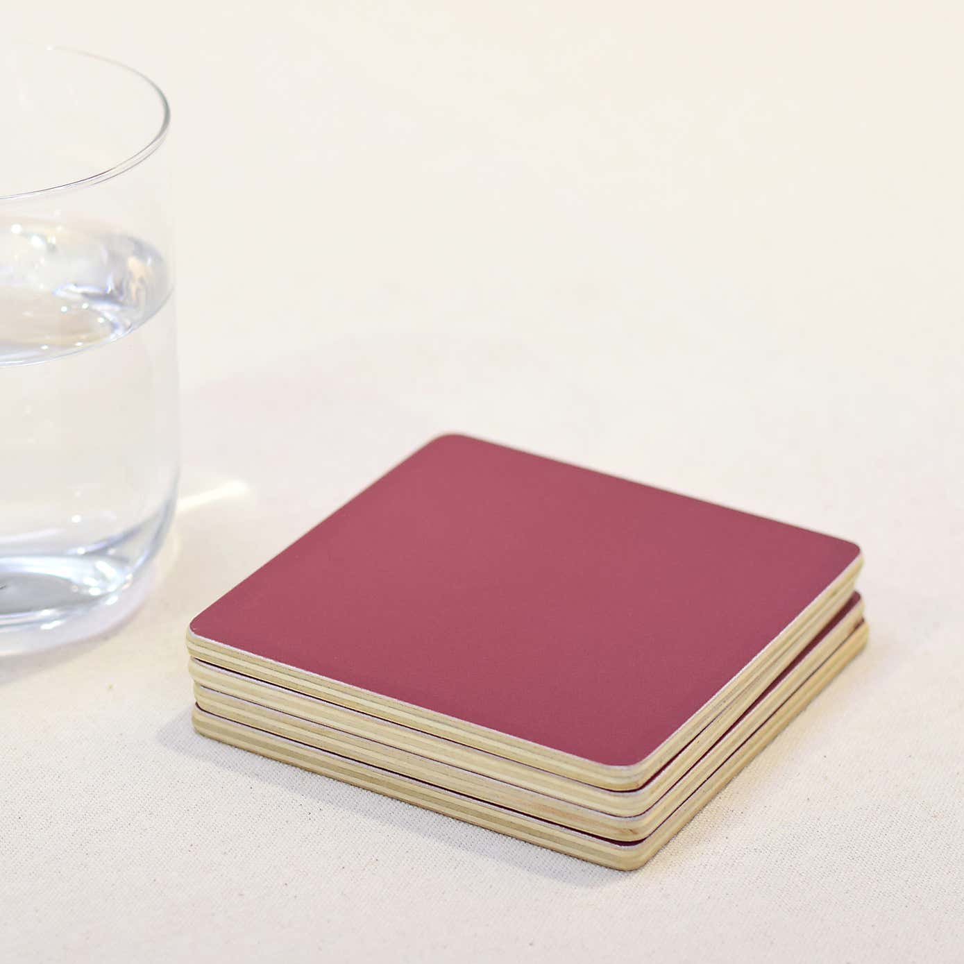 Pack of 4 Plywood Coasters